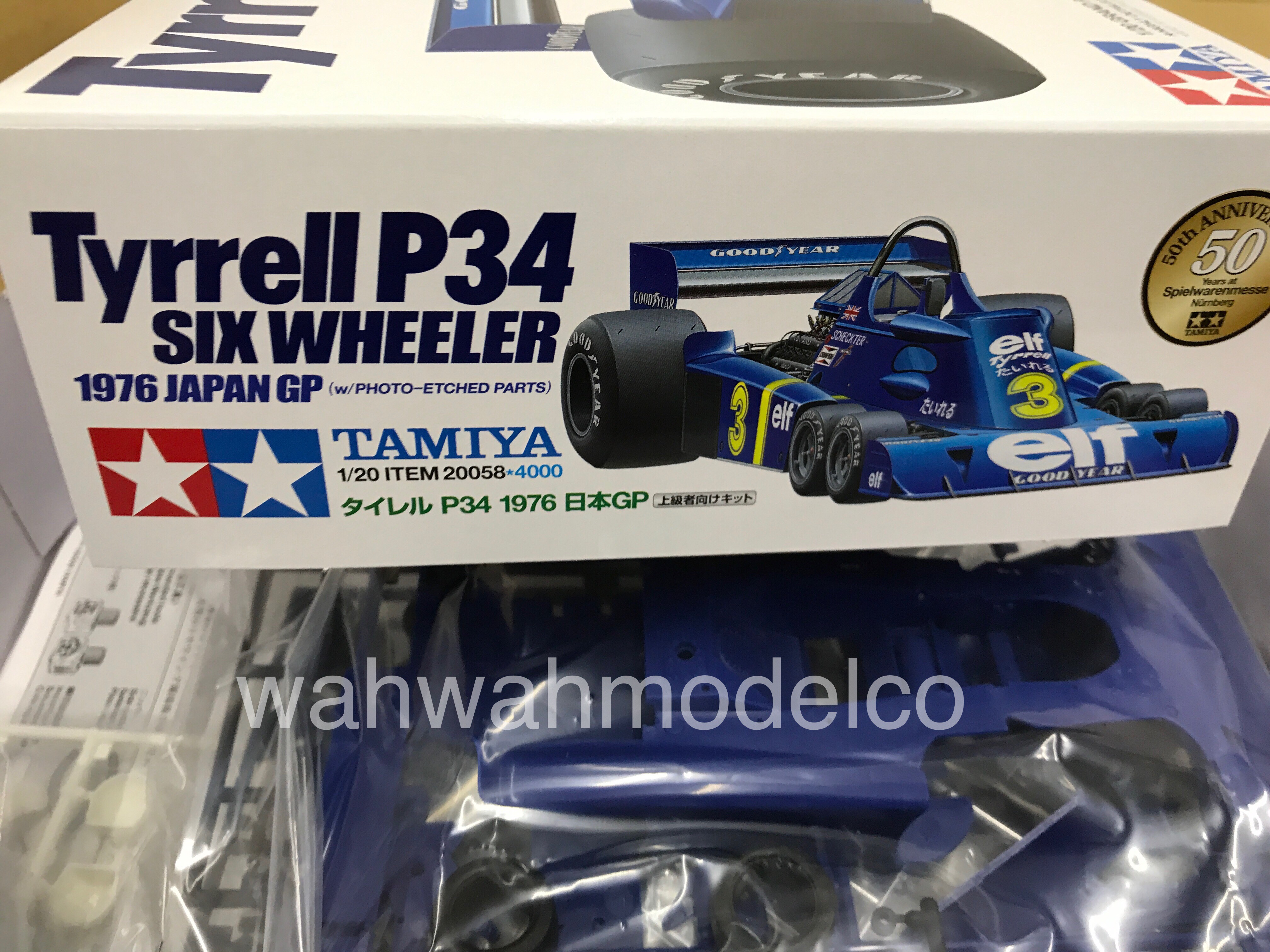 Tamiya 20058 1/20 F1 Car Model Kit Elf Team Tyrrell P34 76 Six-Wheeler ...