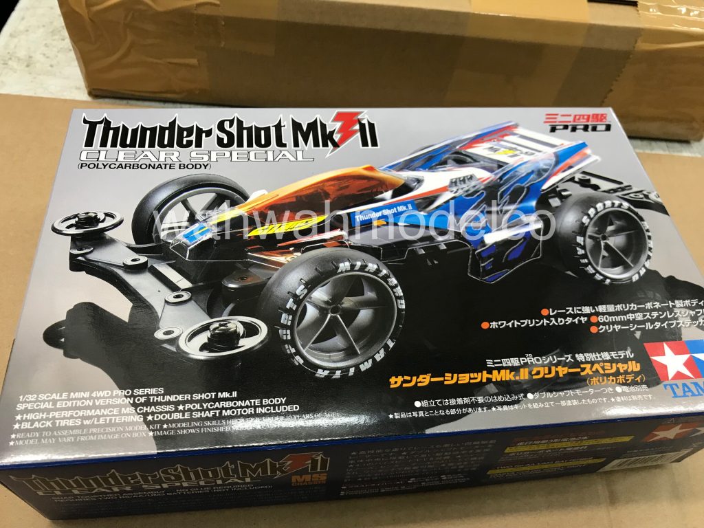 Tamiya 95463 1 32 Mini 4WD JR THUNDER SHOT MK II CLEAR SP MS Chassis Kit