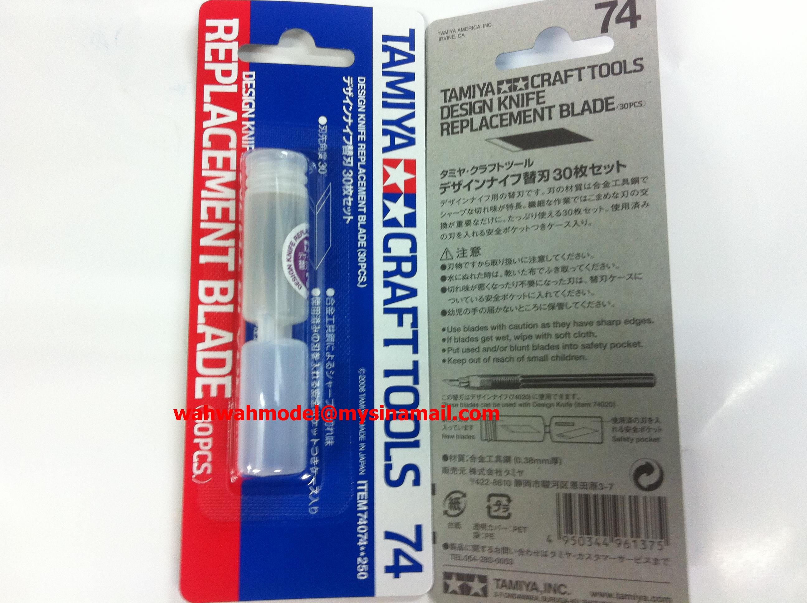 Tamiya Craft Tools Design Knife Replacement Blade 30 Pcs