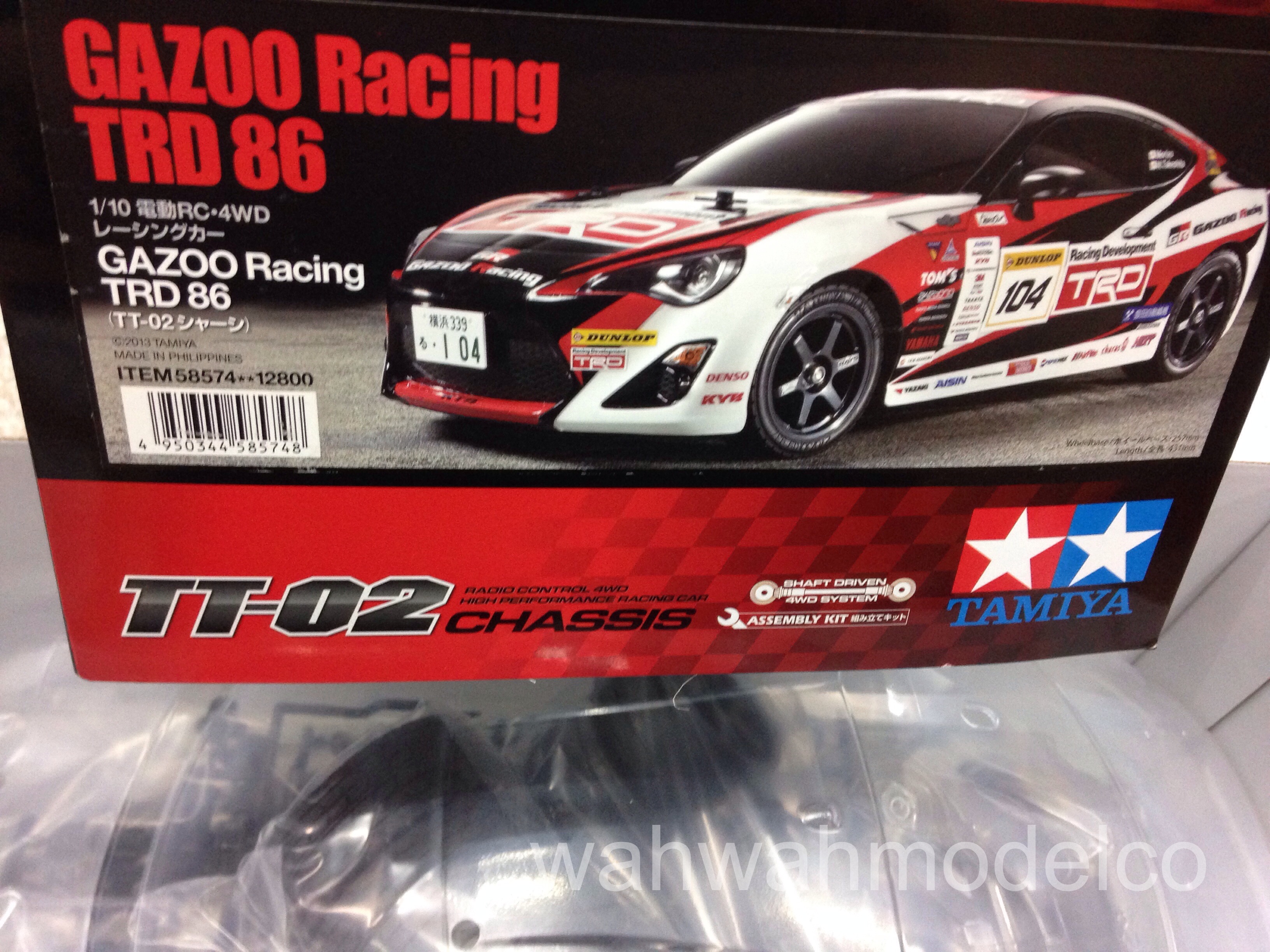 Tamiya 58574 1/10 GAZOO Racing TRD 86 – TT02 w/ESC