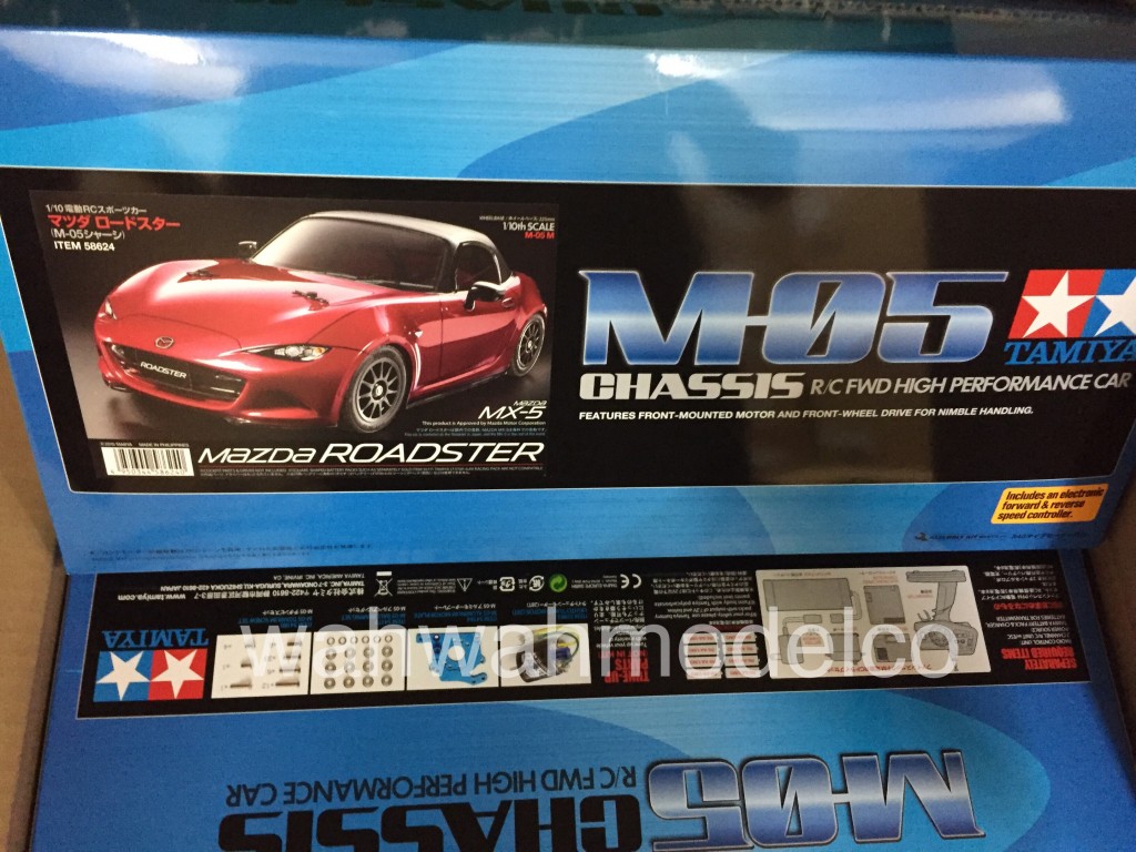 Tamiya 58624 1/10 Mazda MX5 2015 Roadster Miata w/ESC M-Chassis M05 RC Kit  - WAH WAH MODEL SHOP