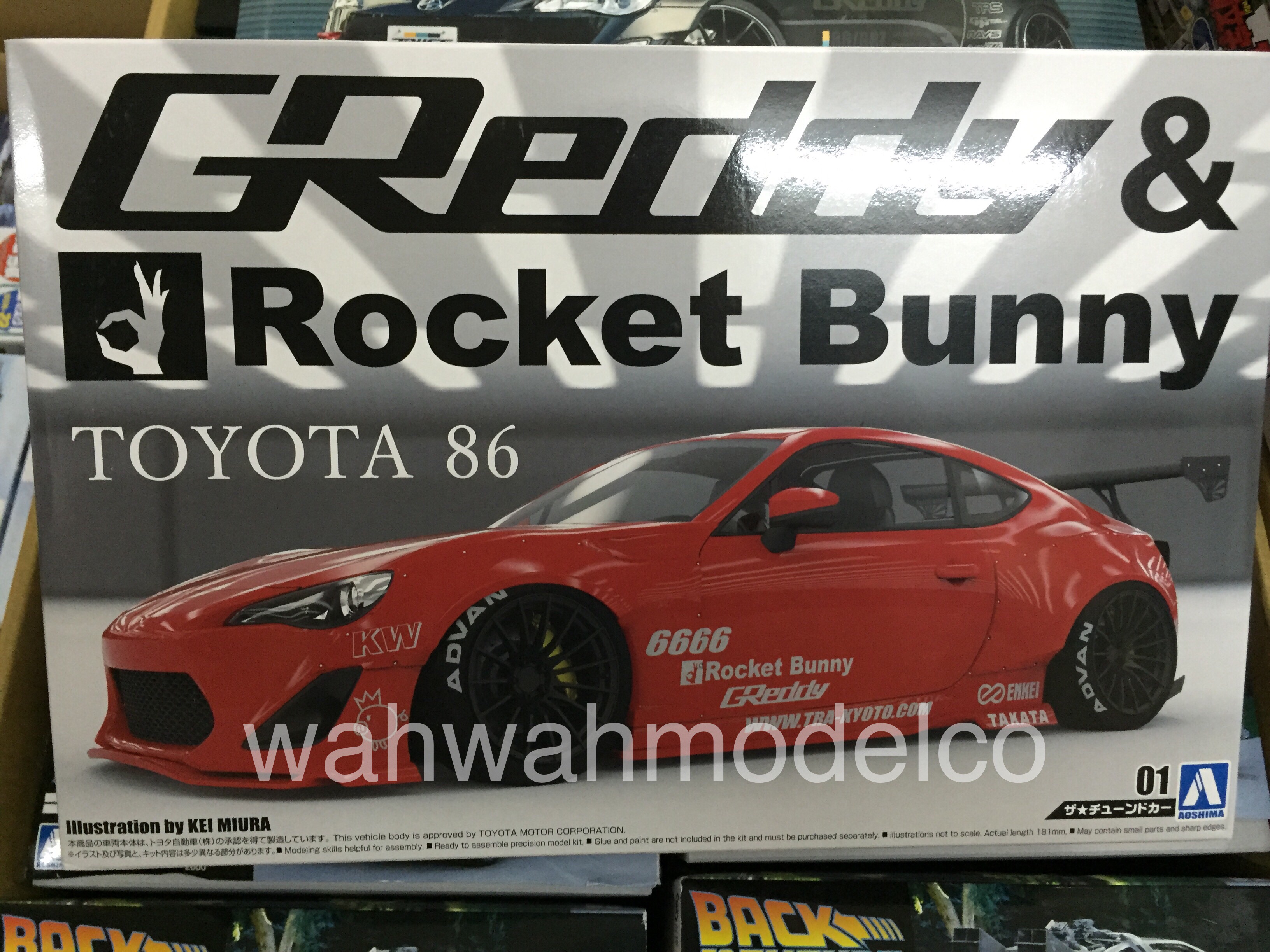 Aoshima 50934 ZN6 TOYOTA 86 Greddy & Rocket Bunny Enkei Ver. 1/24 scale kit