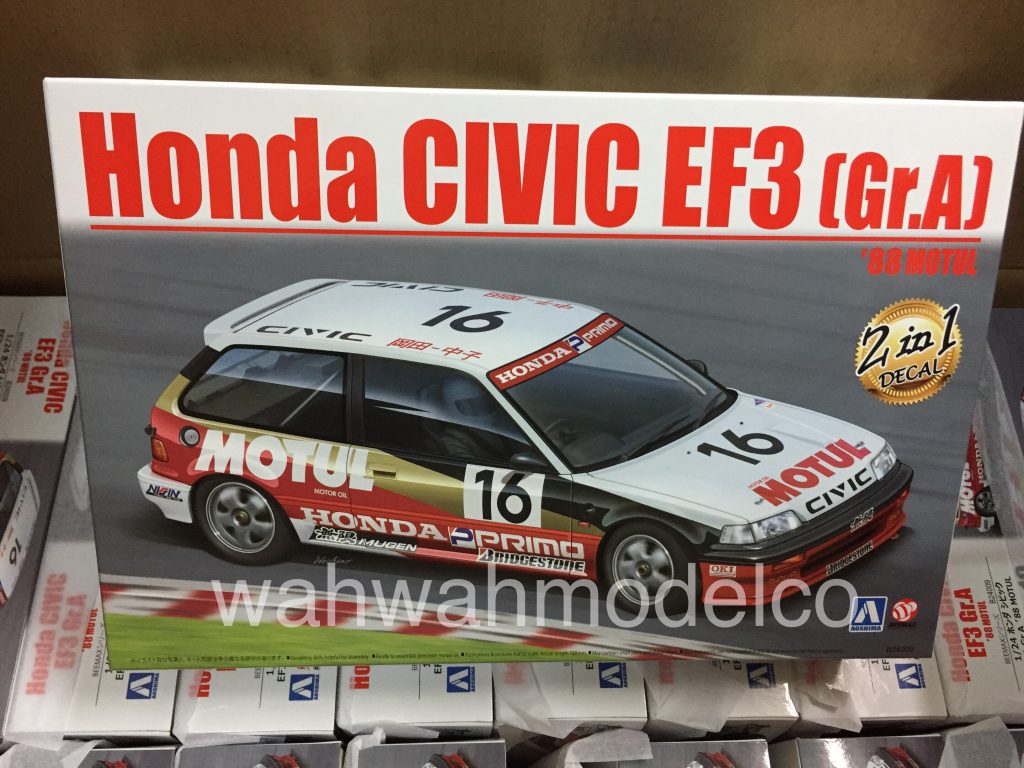 Aoshima 98301 Honda Civic EF3 Gr.A '88 Motul 1/24 Scale kit