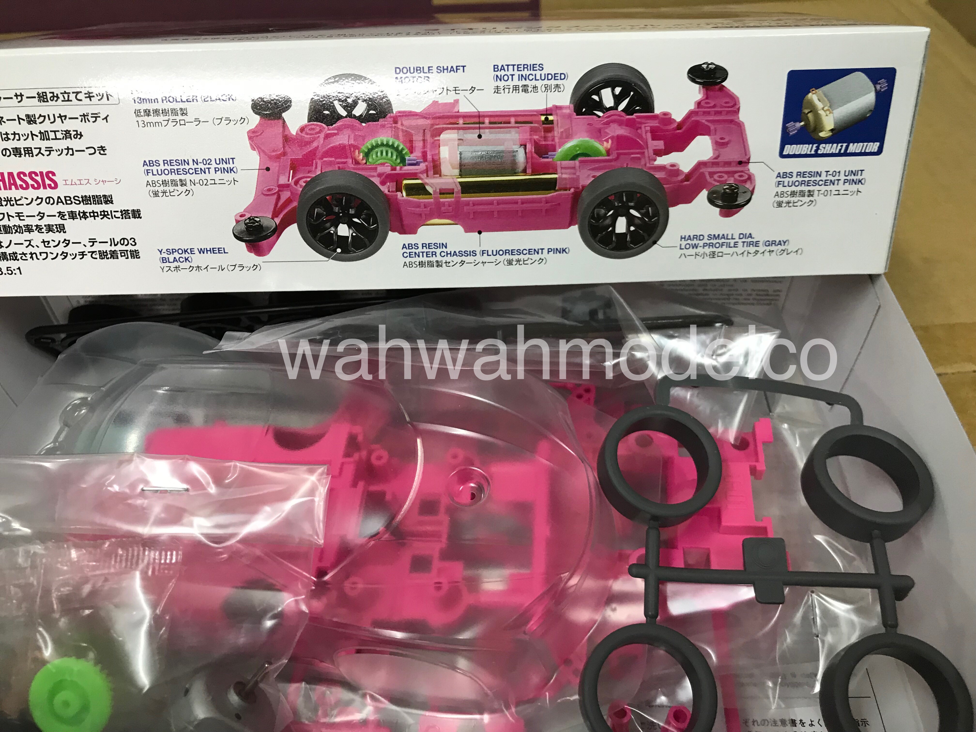 tamiya 95486 1/32 Mini 4WD Special Rikiri Pink Special MS Chassis Polyca  body