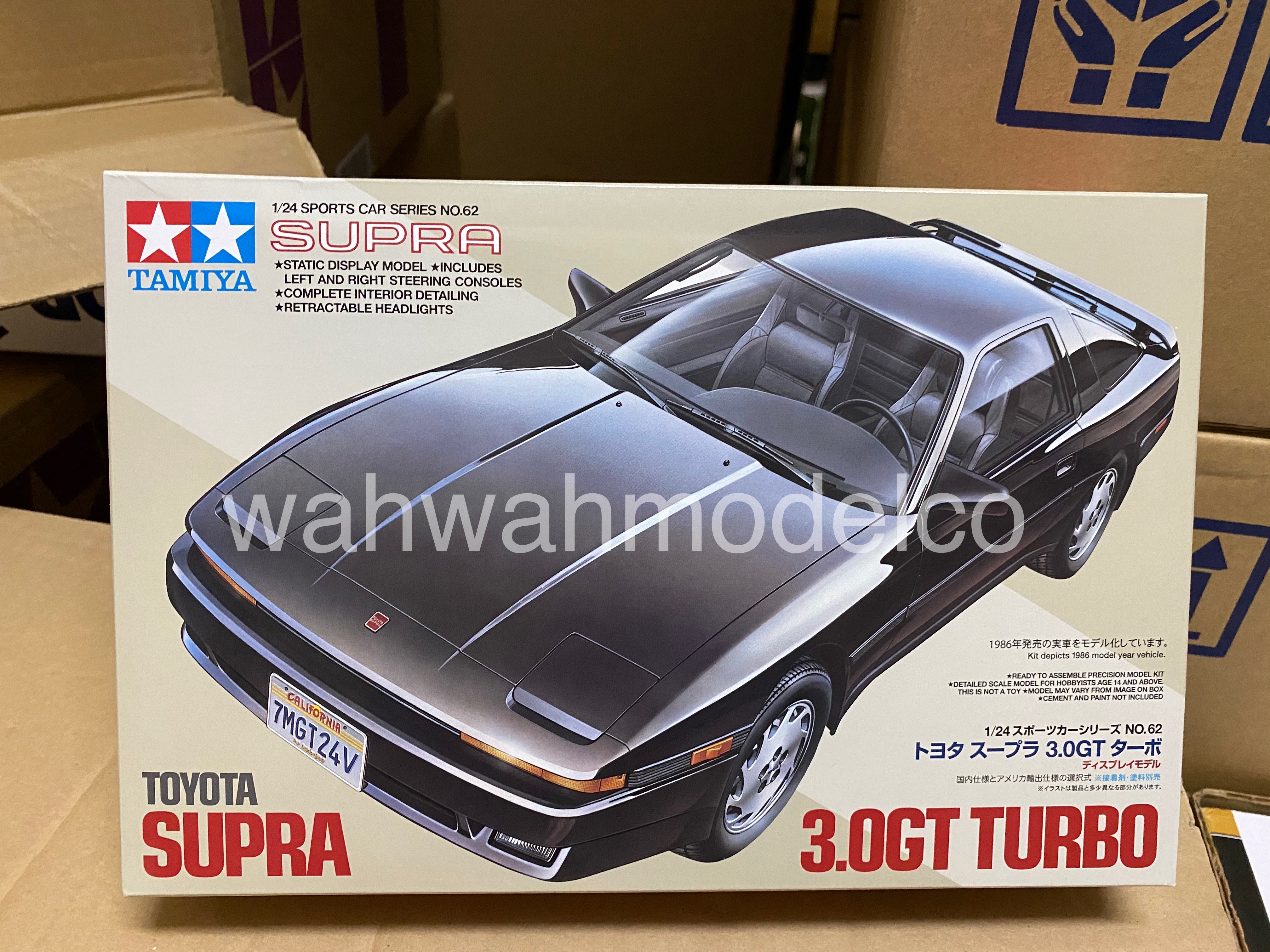 TAMIYA 1/24 TOYOTA SUPRA 3.0GT Turbo Model Kit 24062 Sports Car Series No.62