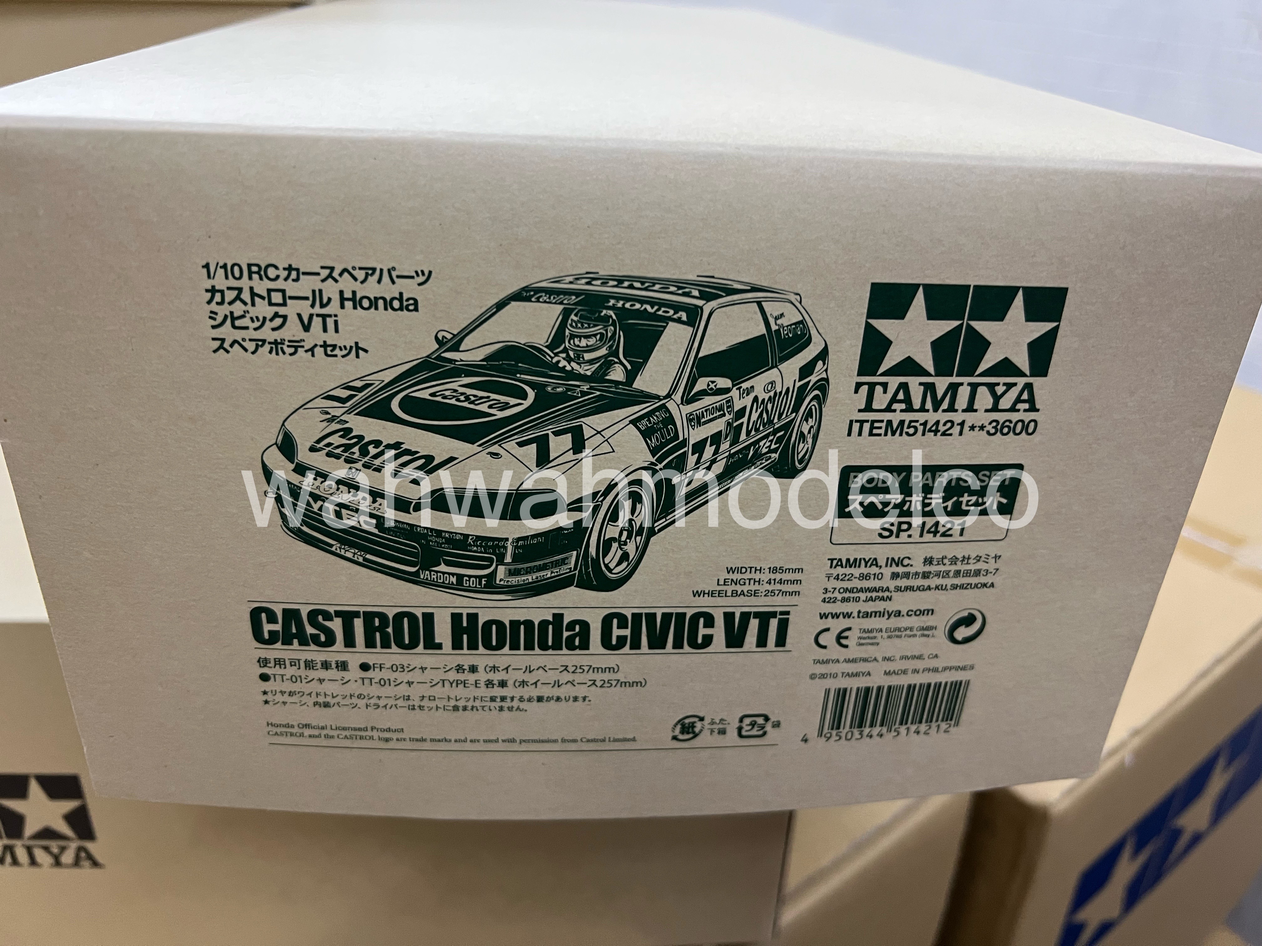 Tamiya 51421 - 1/10 RC Body Set Castrol Honda - Civic VTi